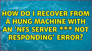 How do I recover from a hung machine with an 