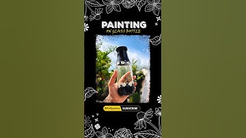 Painting on glass bottle🥹🌼#diy #diycrafts #acrylicpainting #acrylicart #artshorts #shortsviral #art