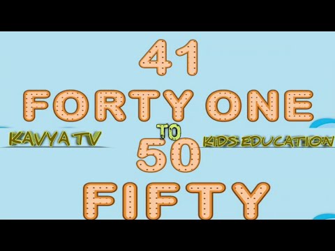 Learn Numbers 41 to 50 with Spelling । Forty-one Forty-two Forty-three । Kavya TV Kids Education