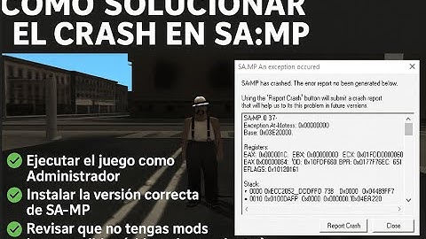 🤷‍♂️ Cómo Solucionar el Error de Crash en SAMP con directx 9