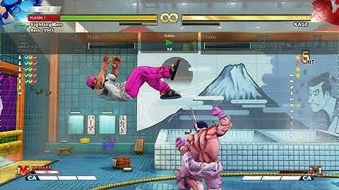 SFV - Kage option select on Rashid 3f wakeup