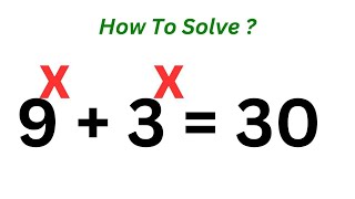 Math Olympiad Question 9^x+3^x=30 | You Should Learn This Trick!!!