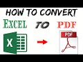 How To  Convert Excel To Pdf | एक्सेल को पीडीएफ में कैसे बदलें | excel ko pdf me convert kare