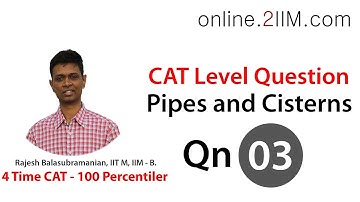 CAT Preparation - Pipes and Cisterns Question 03