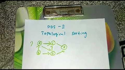 Pds 2 , topological sorting ,concept explained and problem solved in tamil