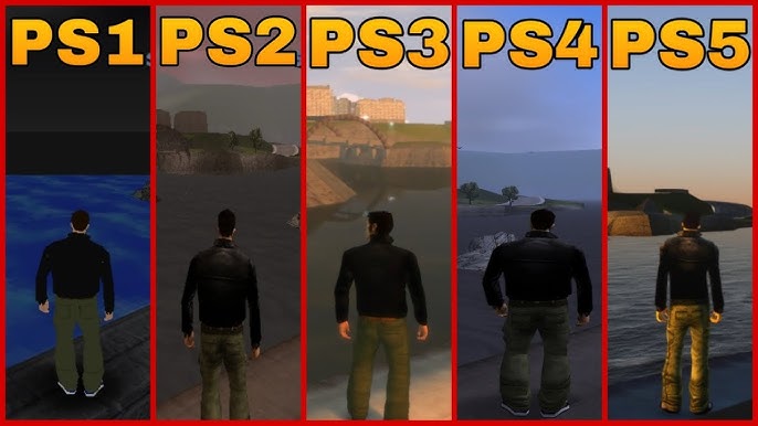 GTA IV PS1 VS PS2 VS PS3 VS PS4 VS PS5 