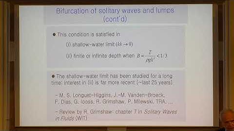 Triantaphyllos Akylas | Gravity - Capillary Solitary Waves and Lumps