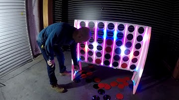 Giant LED LIght up 4 in a row connect game
