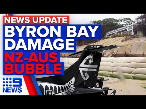 Storm destruction across Byron Bay, NZ-Australia travel bubble confirmed for 2021 | 9 News Australia