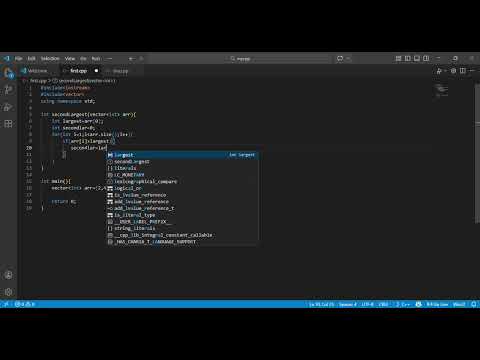 Find the Second Largest Element in an Array | C++ Tutorial  #Cplusplus #SecondLargest #DSA #Array