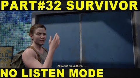 The Last of Us 2 Survivor Mode Aquarium Seattle Day 1 Abby NO LISTEN MODE TLOU2 Walkthrough Part 32