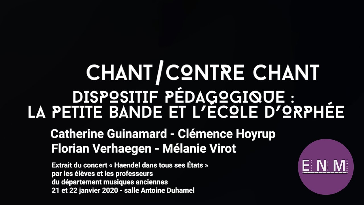 CHANT / CONTRE-CHANT : Dispositifs musiques anciennes