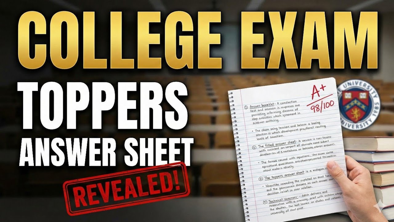 COLLEGE EXAM TOPPERS ANSWER SHEET | HOW TO YOUR EXAM
