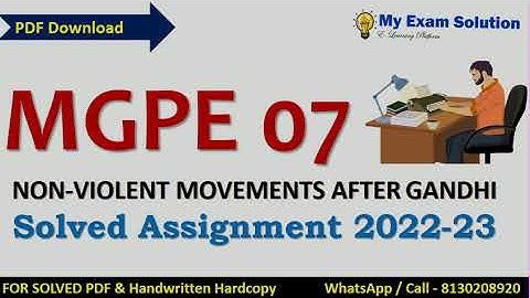 MGPE 07  SOLVED ASSIGNMENT 2022-23 | English Medium  | IGNOU Solved Assignment 2022-23