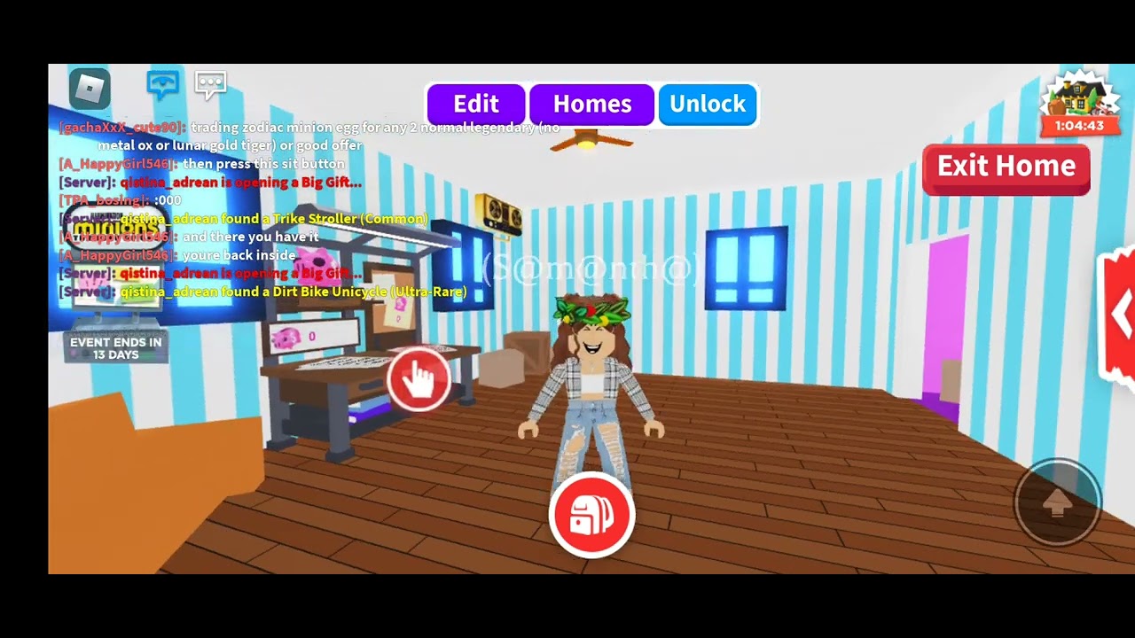 How to glitch outside your house in the adopt me starter house!! and a
