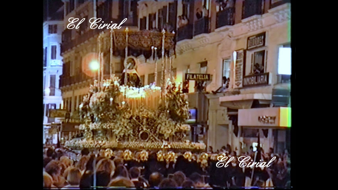 CRISTO DE LA BUENA MUERTE Y NTRA. SEÑORA DE LA SOLEDAD MALAGA 1994 CALLE LARIOS
