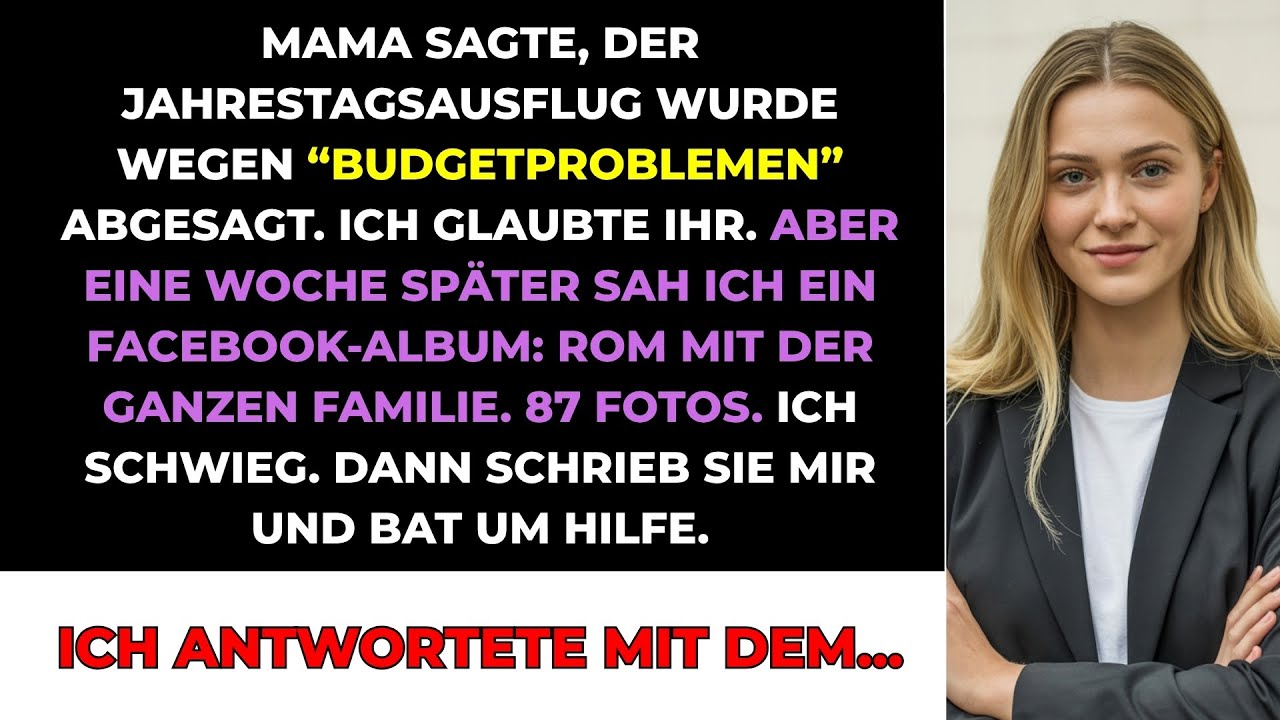 Meine Familie Fuhr Ohne Mich Nach Rom, Log Über "Budgetprobleme" – Und Bat Dann Um 5.000 €...