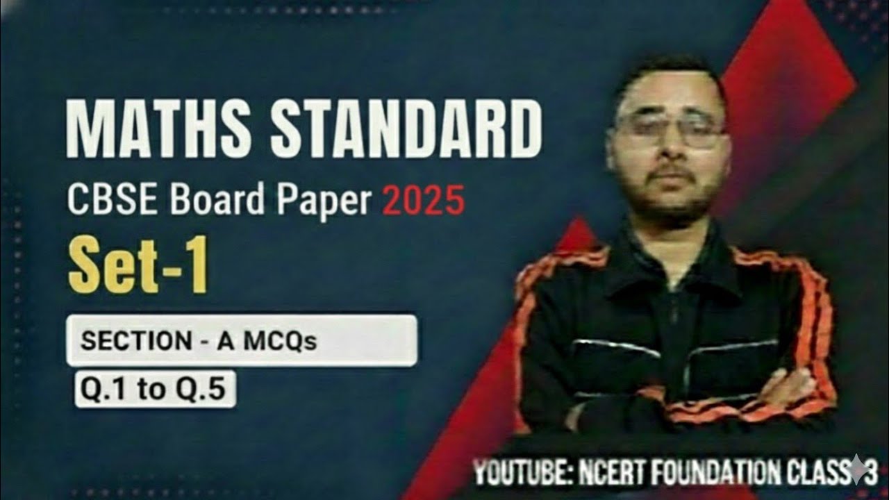 10thmaths 2025paper section -A, Q1 to Q5 , Maths standard by Anas Sir #maths#10th