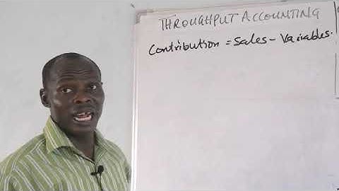 Throughput Accounting in Decision Making (Performance Management)