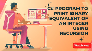 C# Program to Print Binary Equivalent of an Integer using Recursion || @CODE_WITH_GOKUL L