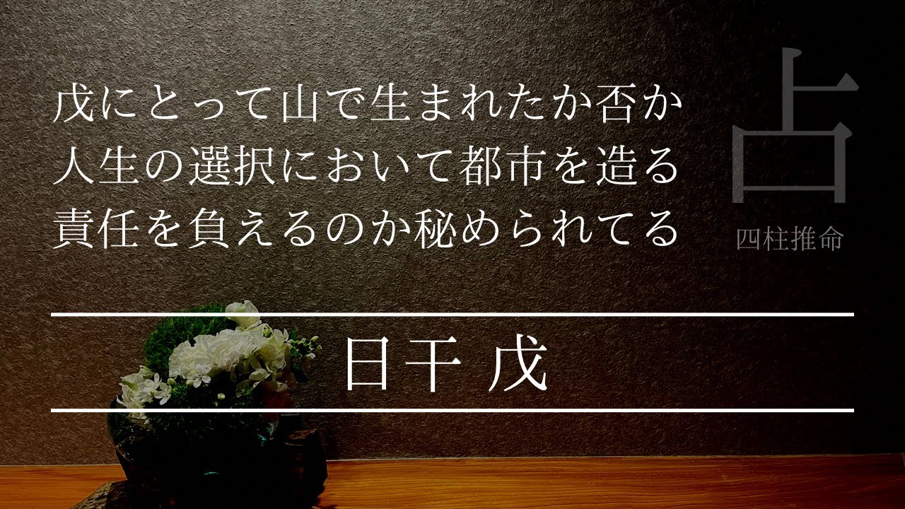 四柱推命で占う！日干戊は山で生まれたor防波堤で生まれたのか？