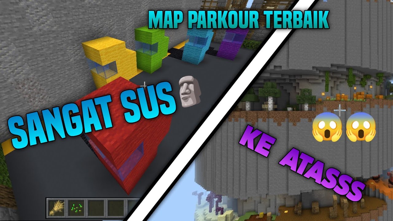 MAP PARKOUR TERKEREN GUYSS😱😱😱😱!!!!!!!!!!!!! MCPE 1.19 - YouTube