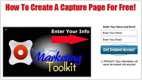 How To Create A Capture Page For Free - Video 4 of 5