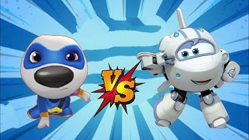 Talking Tom Hero Dash VS Super Wings : Jett Run Android Gameplay IOS #superwings #talkingtomherodash