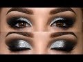 Classic Black Smokey Eye with Glitter Makeup Tutorial