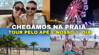 VLOG DE VIAGEM: CHEGAMOS NA PRAIA,TOUR PELO APÊ, NOSSO 1° DIA