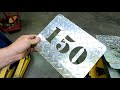 Langmuir Crossfire Pro CNC table:  cutting out aluminum diamond tread signs