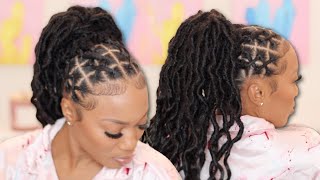 VERSATILE CRISS CROSS RUBBER BAND HAIRSTYLE | ILLUSION CROCHET BRAID PONYTAIL | TOYOTRESS screenshot 2