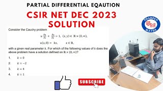 CSIR-NET Dec 2023 solution || PDE ||Part -C || Cauchy Problem