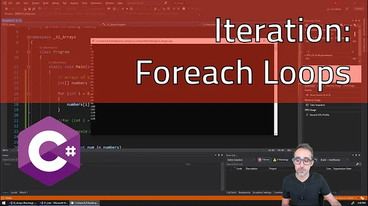 7.5 Iteration: Foreach Loops - Learning C#