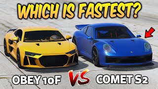 GTA 5 ONLINE - OBEY 10F VS COMET S2 (WHICH IS FASTEST?)