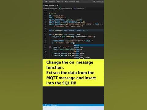 Save MQTT Data To An SQLite DB #shorts #python #sqlite #mqtt - YouTube