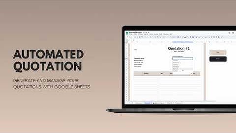 Automated Quotation - Google sheets template