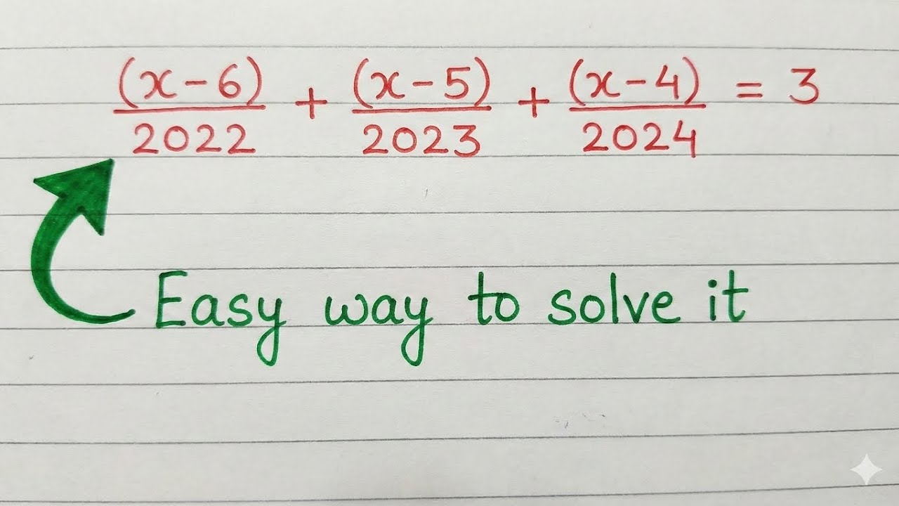 Easy Trick to Solve This Algebra Equation | Fast Method (2022–2024 ...
