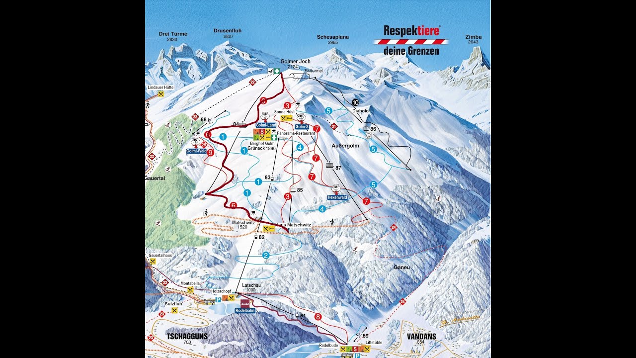 Golm piste 6 red (ski video)