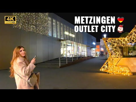 Christmas Shopping 🎁🎄4K Walking Tour 🇩🇪 Metzingen Outlet City, Germany (December 2022)