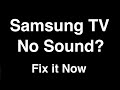 Samsung TV No Sound  -  Fix it Now