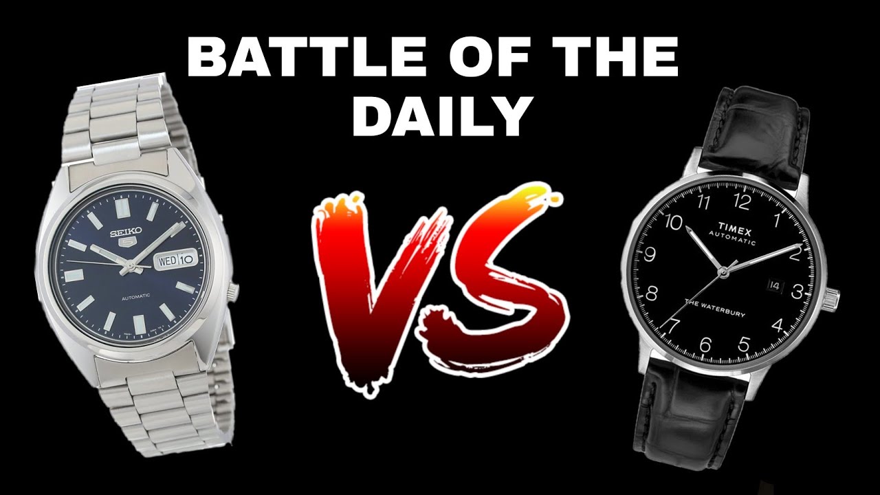 Timex VS Seiko. Best Everyday Watch? [TIMEX Waterbury Auto vs Seiko 5  SNXS77] - YouTube