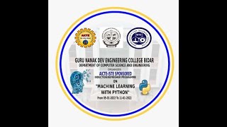 GNDECB DAY-2 SESSION-1 : ML WITH PYTHON INDUCTION REFRESHER PROGRAMME