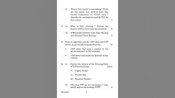 IGNOU |•|(BCS 61)TCP/IP PROGRAMMING Question Paper|•|December 2015|•|Own Classroom