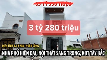 Nhà phố hiện đại, 1 trệt 1 lầu, đường số 2, KĐT Tây Bắc, Rạch Giá | Giá 3 tỷ 280 triệu