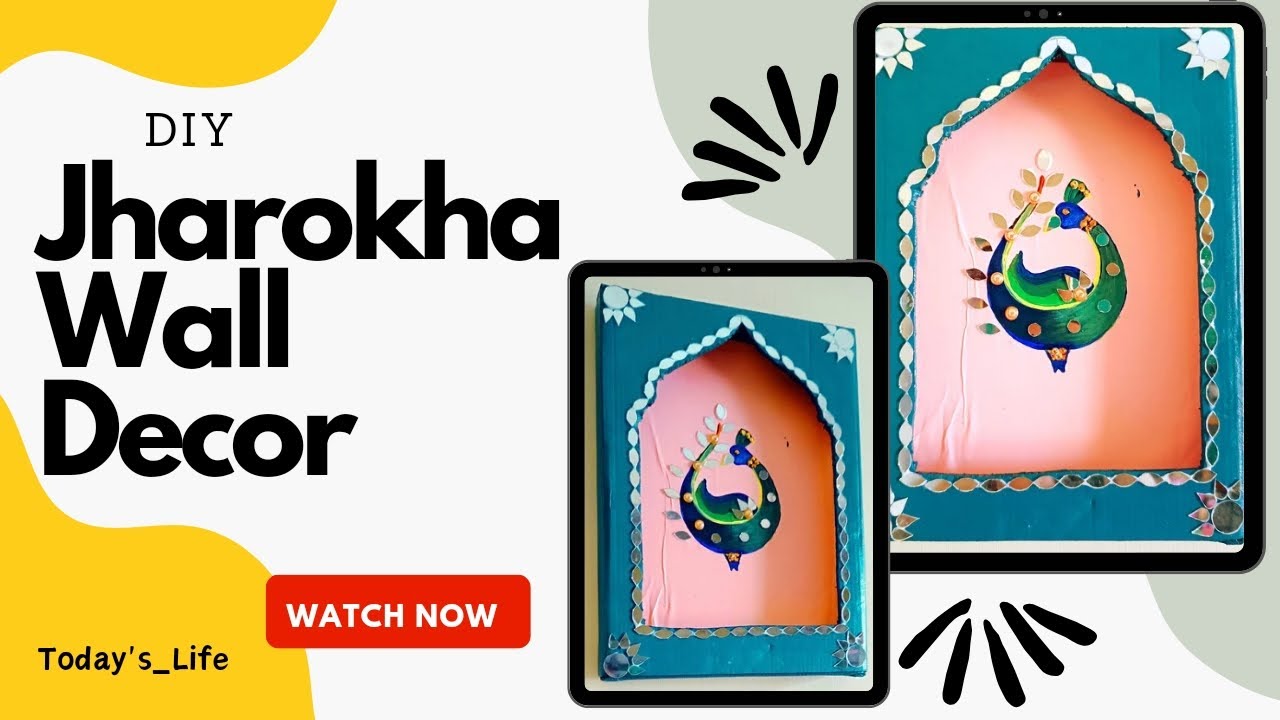 diy jharokha wall decor cardboard box se banaye jharokha wall decor