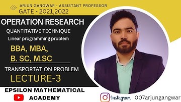 North-west corner method|Transportation problem|Operation Research|#LPP#aktu #mjpru#gate#csirnet#mba