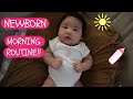 Newborn Morning Routine! | 6 weeks old + Exclusively Breastfeeding
