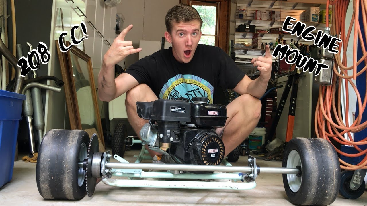 208Cc Engine Install On $50 Go Kart!