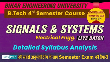 Signals & Systems | Electrical Engineering | 4th Semester | Bihar Engineering University #beu